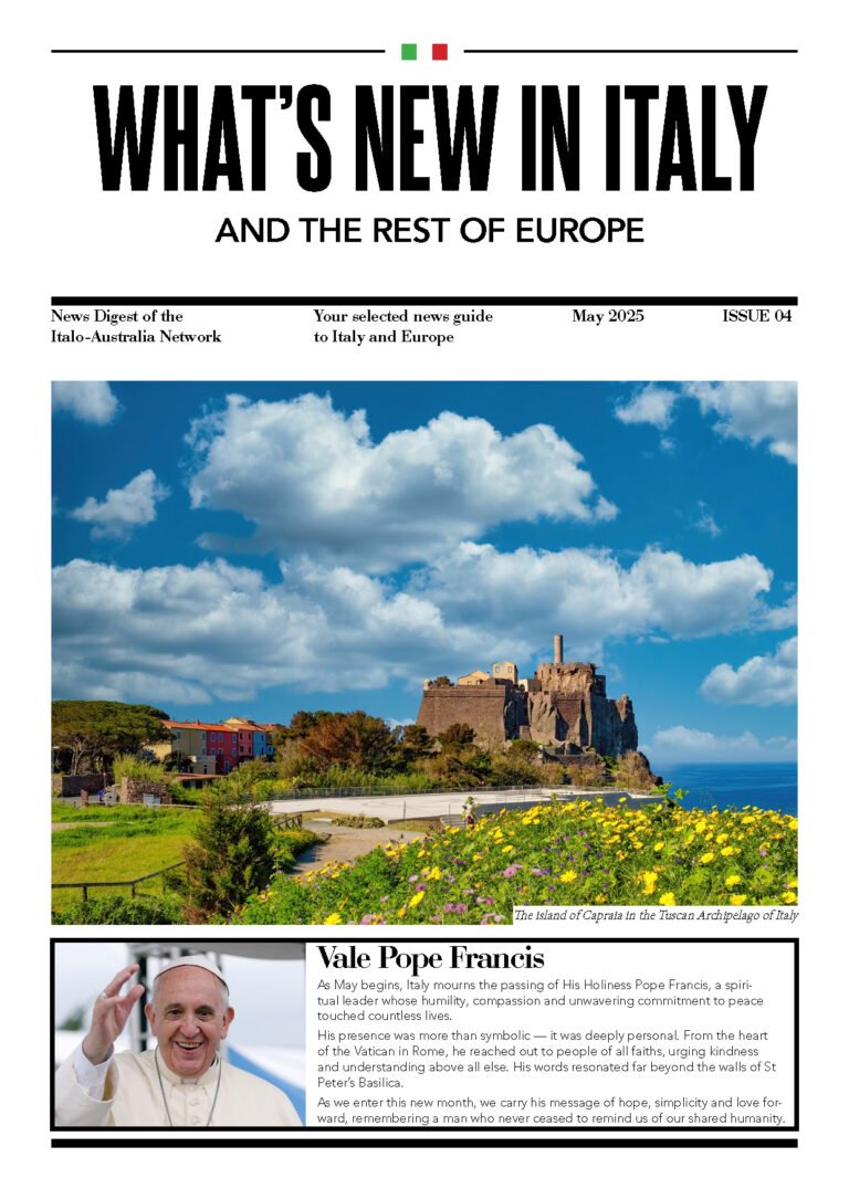 What's New In Italy magazine cover, May 2025 edition
