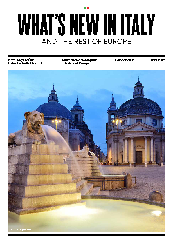 What's New In Italy magazine cover, October 2023 edition